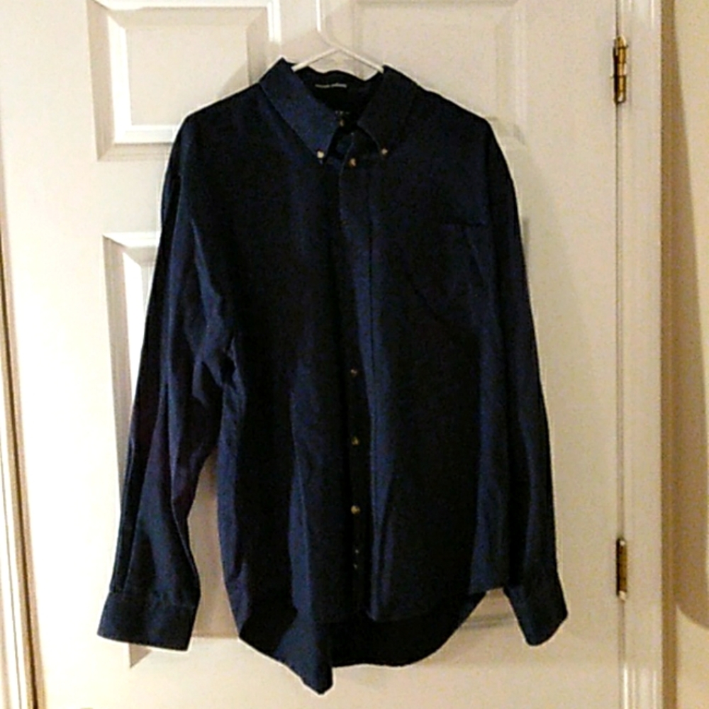 Men's Ivy Crew Classic Button Up XL Navy Blue